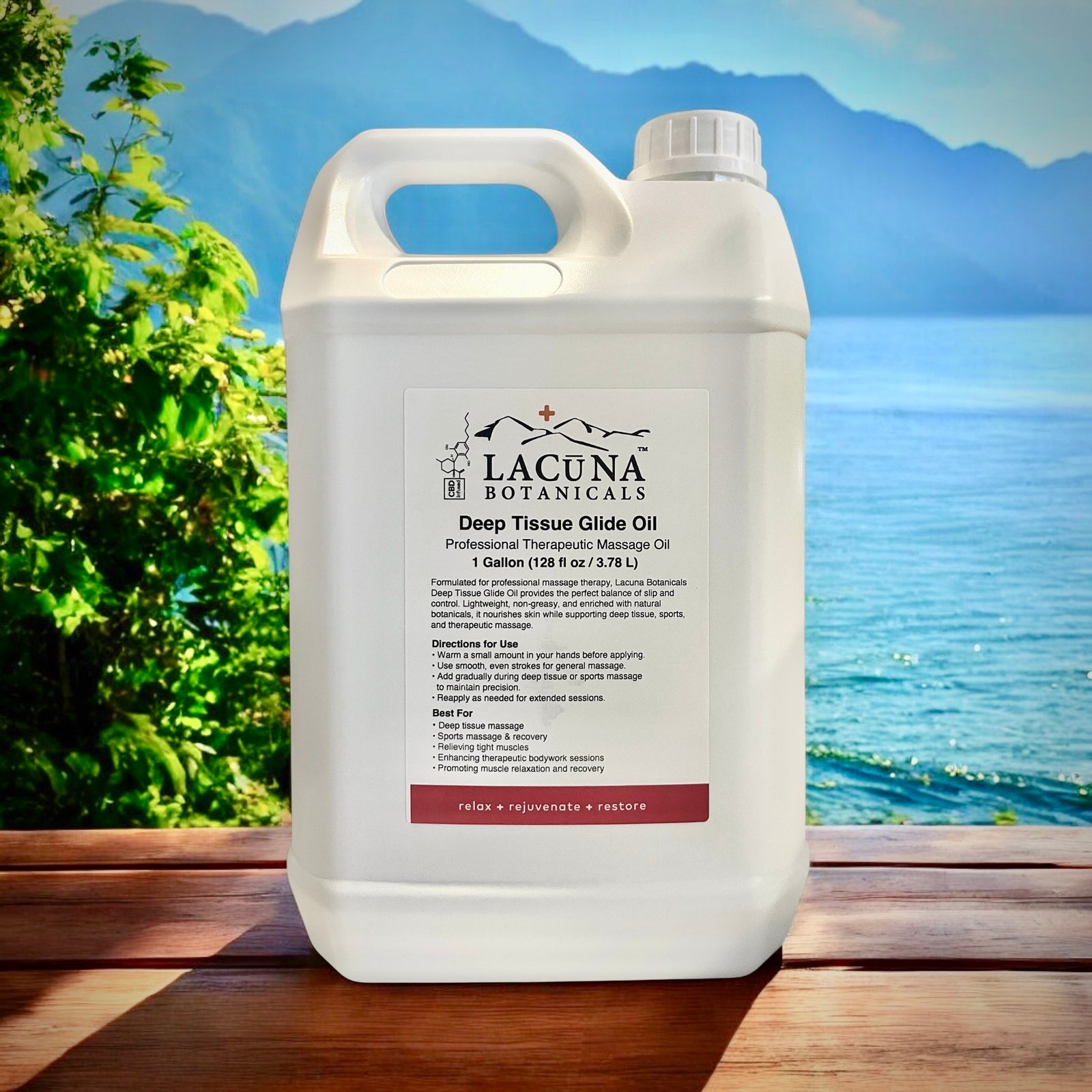 1 Gallon Deep Tissue Glide Massage Oil With or Without CBD